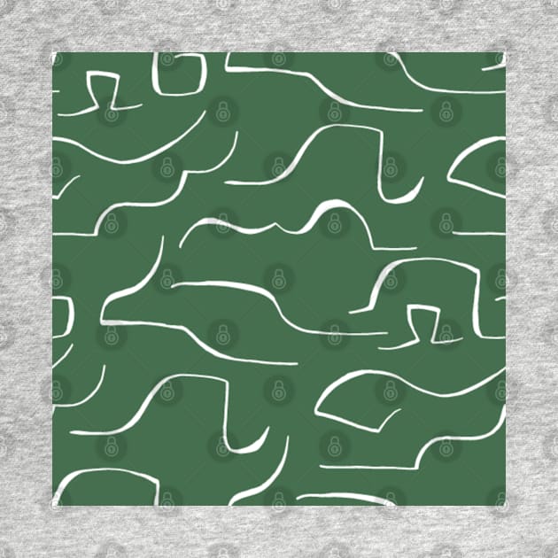 Dark green color wavey pattern by Shineyarts